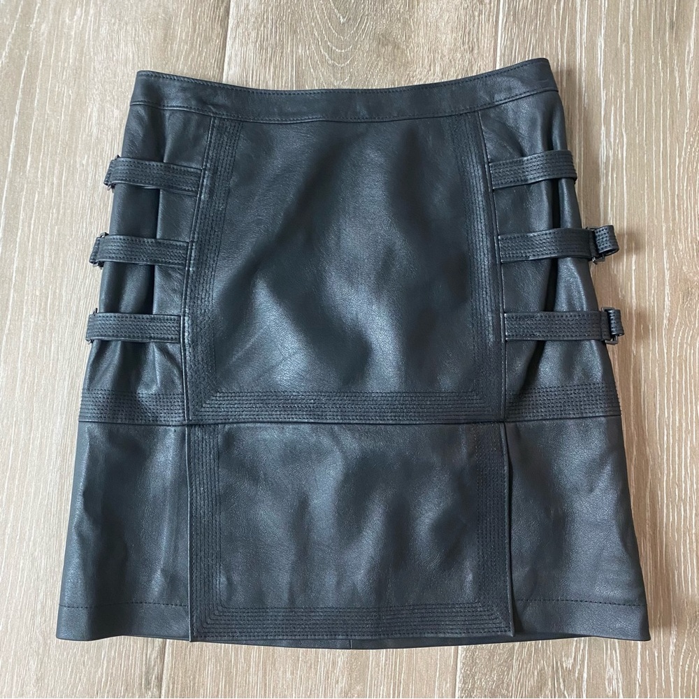 BCBG Max Azria faux leather Devon skirt!
